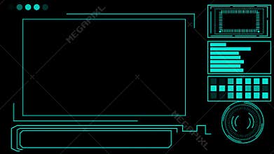 Digital Security HUD futuristic background. Technology Hud Security Camera.