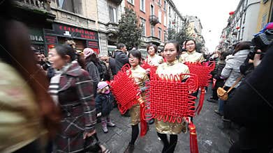 Chinese New Year parade in Milan 2014
