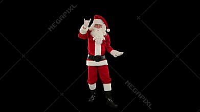 Santa Claus Dancing against Black, Dance 2, stock footage