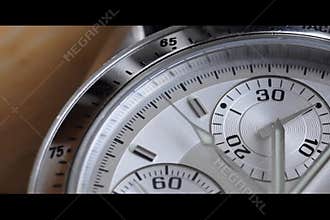 Wrist watch ticking second hand