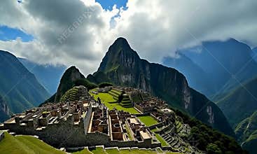 Majestic Machu Picchu: Ancient Inca City in the Andes Mountains