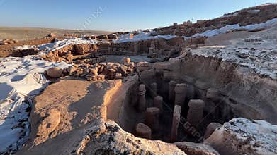 Karahan Tepe Archaeological site in Sanliurfa City, Turkiye