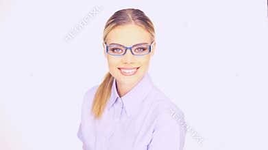 Businesswoman with a beaming friendly smile