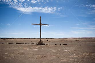 Cross on the desert