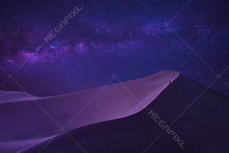 Milky way in sahara desert