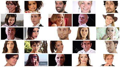 Composition of various faces of people