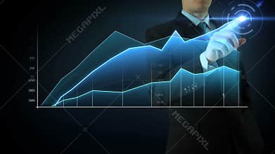 Businessman interactivity Touch screen