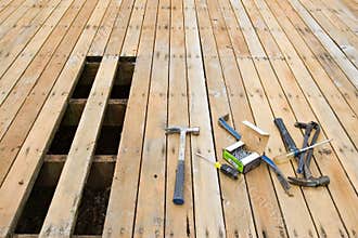 Exterior deck repair