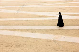 Student in academic outfit. Coimbra . Portugal