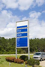 Blank gas price billboard