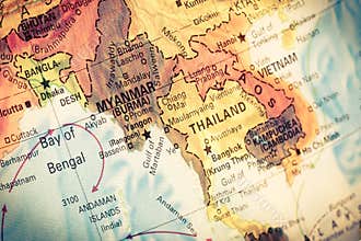 Map Myanmar and Burma,