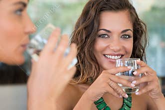 Girls Drinking Water