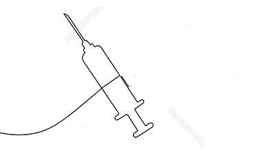 World blood donor day syringe icon in a continuous line 4k animation video