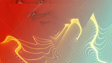 Abstract digital art with colorful lines and gradients, modern design