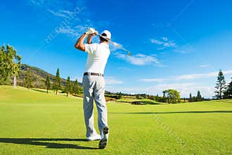 Man Playing Golf