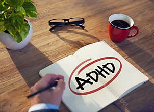 Hand with a Note and a Single Word ADHD