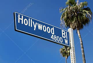 Hollywood Blvd Street Sign