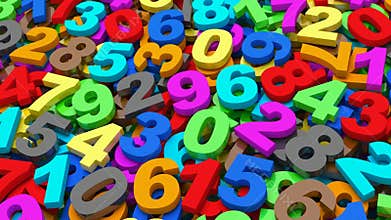 Numbers. from zero to nine.
