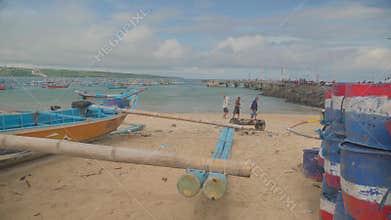Badung, Bali, Indonesia - April 21, 2026: Balinese Fishermen