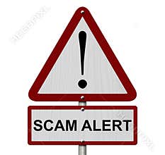 Scam Alert Caution Sign