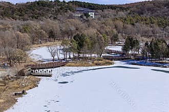 Early Spring Snow - Scenery of Jingyuetan National Forest Park, Changchun, China