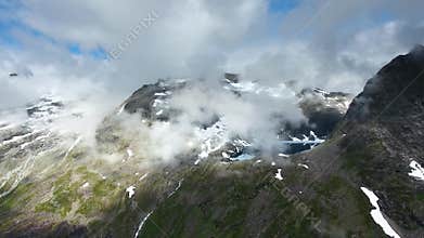 Aerial footage Beautiful Nature Norway