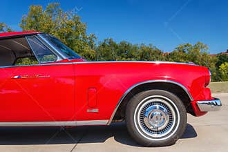 Red 1963 Studebaker Gran Turismo