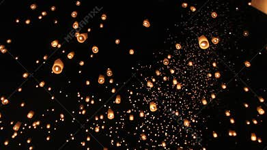 Floating asian lanterns in ChiangMai