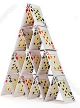 House of cards isolated on white