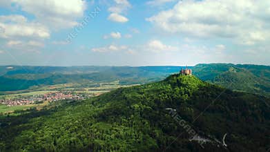 Hohenzollern Castle, Germany. Aerial FPV drone flights
