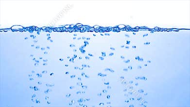 Close up water in slow motion