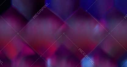 Volumetric cubes blur geometric reflection neon