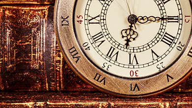Close up on vintage clock