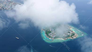 Maldives Islands aerial view
