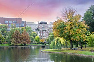Fall colors Boston Common and Public Garden