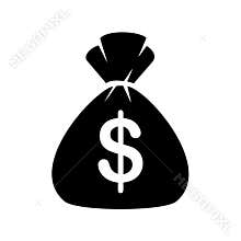Money Bag Icon on White background. Vector