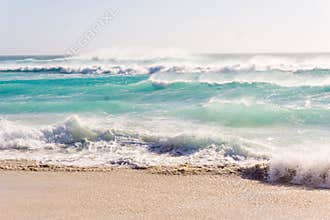 Beach Rough Sea Waves