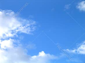 white clouds on blue sky