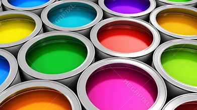 Color paint cans