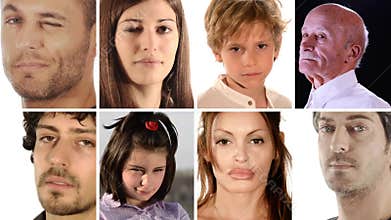 Collage including portraits of diverse people