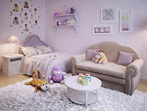 Children's room for girls classic style