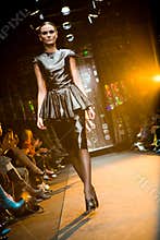 Female model at a fashion show at Serguei Teplov C