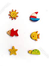 Six cute fridge magnets