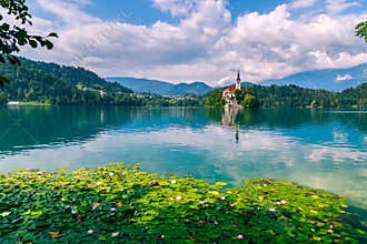 Bled with lake
