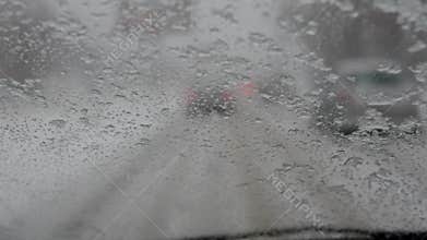 Driving in a bad weather condition