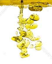 Olive oil drops isolated