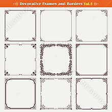 Decorative frames and borders 5 vector