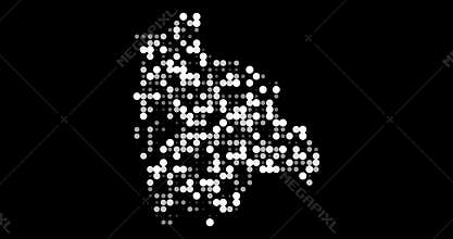 Clean Motion Graphic of Bolivia Nation Map Disappear Loop