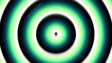 Green Circular Radio Diminishing Wave Radar Signal Motion Graphic with Black Background. Pulse from Central Point. Loop Animation.