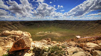 4K UltraHD A timelapse at Meteor Crater in Arizona